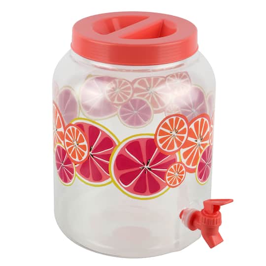 2gal. Pink Citrus Fruit Slices Dispenser by Ashland&#xAE;